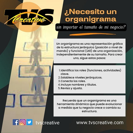 Necesito un organigrama sin importar el tamaño de mi negocio